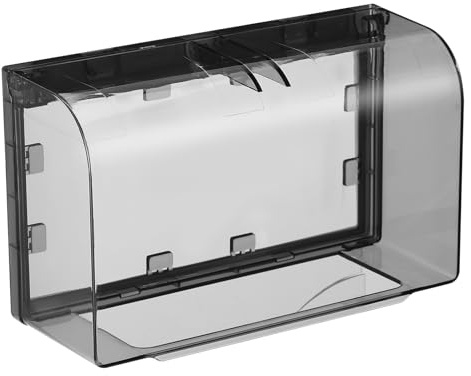 DOITOOL 1 pieza cubierta de enchufe impermeable de doble posición transparente carcasa protectora autoadhesiva para electricidad interior y exterior cocina baño y espacios comerciales