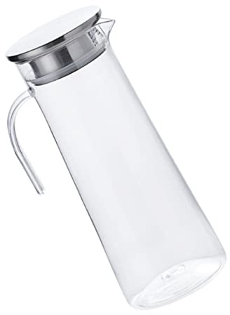 VOSAREA Caraffa Acqua Fredda in Acrilico Trasparente Con Coperchio in Acciaio Inossidabile Contenitore Resistenti Per Bevande Casa Ristorante e Bar Uso Quotidiano e Ospitalità