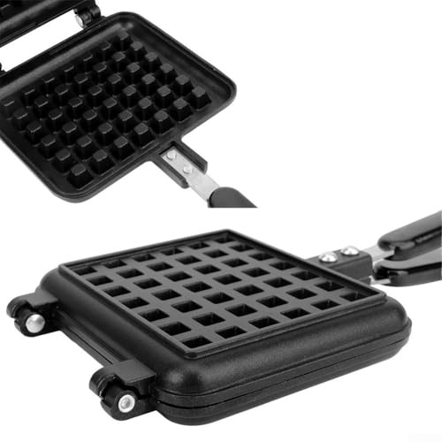 Macchina per waffle belga rotativa per fornelli a gas, padella in metallo antiaderente per cucinare e pulire anche nelle cucine domestiche (cialda a una testa)