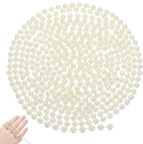 Alinw Pearl Beads Garland, String of Pearls Bead Garland Roll for Craft Wedding Party Home Decor, Tree Christmas Decoration