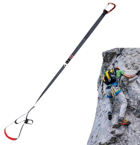 1p Easy Ascender Loop Climbing - 111g Adjustable Aider Foot Sling, Rope Ascending Support Strap, Durable Rock Climbing Gear, Anti Slip Safety Design | Reliable Ascender Loop for Outdoor Walking