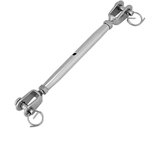 Filetage Tendeur à Vis Mâchoire Corps Fermé en Acier Inoxydable Vis de Gréement pour Bateau Marin Les Activités en Plein Air de Yacht(M5)