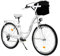 MILORD. 26 Zoll 7-Gang weiß Komfort Fahrrad mit Korb und Rückenträger, Hollandrad, Damenfahrrad, Citybike, Cityrad, Retro, Vintage