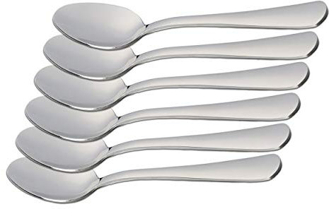 6 Mokkalöffel 10,3x2,2 cm Edelstahl 18/0 Schlichtes Und Elegantes Design