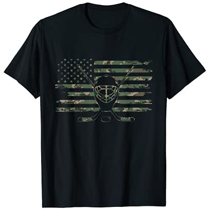 Hockeybekleidung mit amerikanischer Flagge, Camouflage T-Shirt