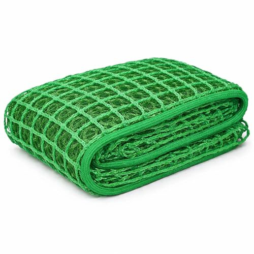 Wiltec Ladungssicherungsnetz 3x1,65m Grün Masche 4,5x4,5 cm Stärke 3 mm Polypropylen Transportnetz für Anhänger mit Randkördel Witterungsbeständig Ladung Sicherheit