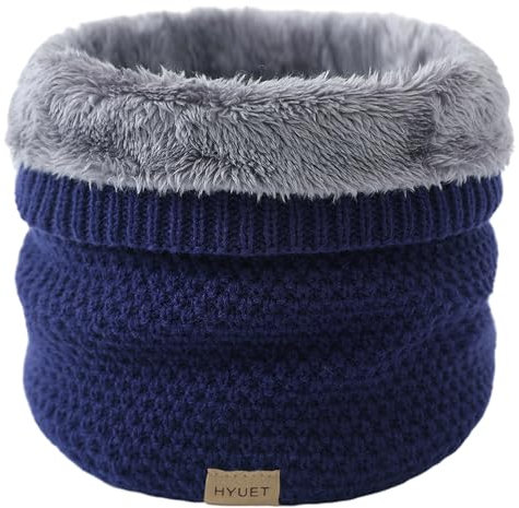 HYUET Winter Schlauchschal Loop Schal Rundschal Dick Fleece Halswärmer Gefüttert Weichem Thermo Halsschlauch Halstuch Schlauch Nackenwärmer Herren Damen Winter zum Sport Ski Herren Damen
