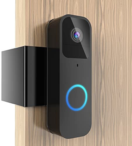 Weazinck Anti-Theft Video Doorbell Door Mount, Compatible with Blink Doorbell, No Need to Drill, Durable and Stainless Steel Mount for Apartment, Renters, Home Office Black (WX004)