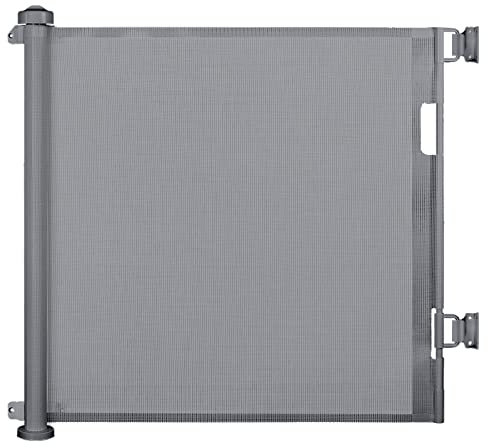 Dioxide Treppenschutzgitter Ausziehbar für Babys, 0-150 cm, Treppenschutzgitter für Kinder und Hunde, Babygitter Geeignet für Treppen, Korridore, Drinnen und Draußen (Grau)