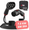 MCEVKELN EV Cavo di Ricarica Tipo 2 7,2kw| 32A| Monofase| 5M |Tipo 2 a Tipo 2 EV Cavo di Ricarica per Auto Elettrica- Compatible con ID4, 500e, e- 208, XC40, zoe - con Borsa