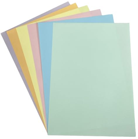 DJP Lot de 120 feuilles de papier pastel A4 80 g/m² pour imprimante photocopieuse 6 nuances