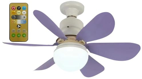 Ceiling Fans with Lights and Remote Control,30w Ceiling Fan Light Dimmable,Quiet Ceiling Fan 6 Blades for Bedroom,Living Room Kitchen 3 Color Temperature,3 Speeds,Timing
