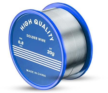 1 Rolle Lötzinn mit Flussmittel,Lötdraht Rostfreie Stähle,Solder Unterer Schmelzpunkt für Elektrolöten Heimwerkerarbeite,soldering wire bedienen,für Lötarbeiter,Hause (0.8mm,20g)