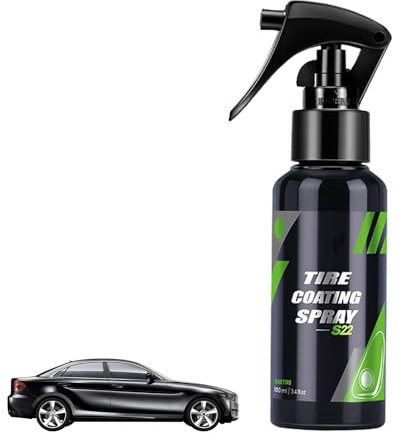Kixolazr Spray para Brillo de neumáticos de automóvil,Spray de Revestimiento para Brillo de neumáticos - Spray para aderezo de neumáticos,Agente de Recubrimiento de neumáticos, abrillantador de