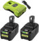 8.0Ah Ersatzakku für P108 Ryobi 18V Akku RB18L50 RB18L40 RB18L25 BPL-1815 BPL-1820G BPL18151 BPL1820 P104 P105 P107 Werkzeugen Akku mit LED-Anzeige (2 Stück-8.0-C)