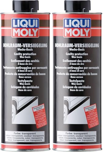 Liqui Moly Trattamento antiruggine per carrozzerie Trasparente, 1 L, Protezione del Corpo, Protezione sottoscocca, Sigillo della cavità, sku: 6116 (Confezione da 2)