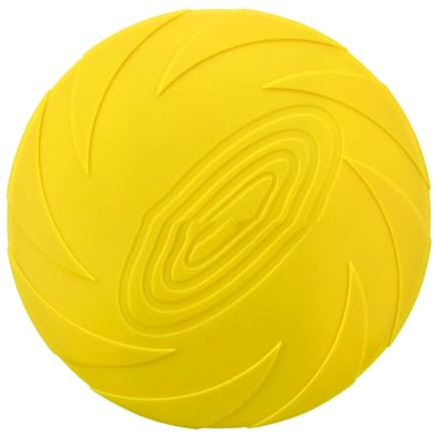 FROMCEO Discos voladores multiusos para perros, juguete masticable para entrenamiento, alimentación, actividades al aire libre, diseño de goma suave, disco de goma para perros