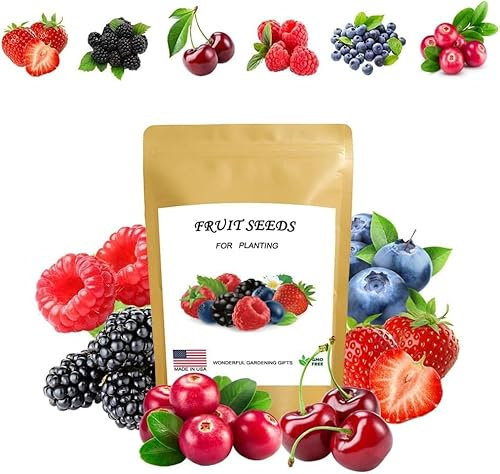 1200+ Gemischte Beeren – 6 Sorten, nicht gentechnisch verändert & biologisch, ideal für Gärten, Balkone & Gewächshäuser