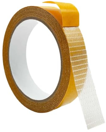 Nairv-Furn Ruban Adhésif Double Face Extra Fort 25mmx10meter, Double Face Transparent Pour Tissu, Ourlet Facile Sans Couture, Bande Thermocollante Pour Rideau, Pantalon, Tapis, Fixation Puissante