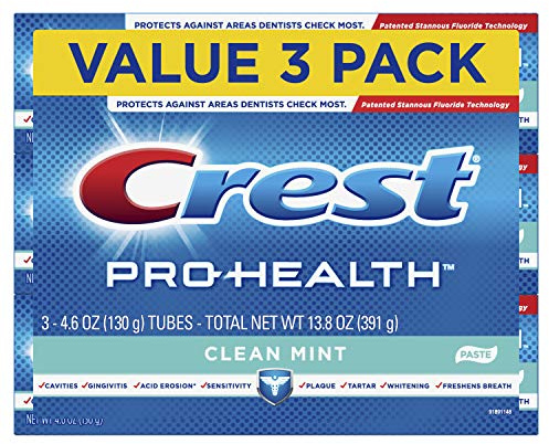 Crest Pro-Health Smooth Formula Toothpaste, Clean Mint, 4.6 oz, 3 Count