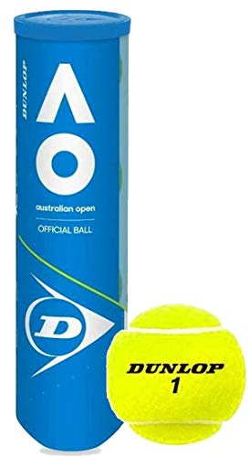 DUNLOP Australian Open (AO) Extra Duty All-Court Tennis Balls - 3 Ball Can (2 Cans)