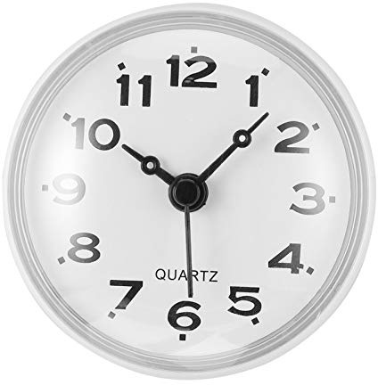 Housoutil Orologio Da Parete Silenzioso Impermeabile Con Ventosa Antiappannamento Analogico Per Bagno e Cucina