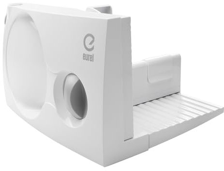 EUREL RS44 Allesschneider Elektrisch Weiß – Klappbare Brotschneidemaschine mit Edelstahlklinge Ø170 mm – Serviertablett, Schnittstärke 0–17 mm, BPA-frei, 100W