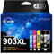 Uniwork 903 903 XL Druckerpatronen Ersatz für HP 903XL 903 XL Multipack Patronen für HP Officejet 6950 für HP Officejet Pro 6970 6960 All-in-One-Drucker(‎‎‎‎‎‎‎Schwarz Cyan Magenta Gelb,4er-Pack,903)