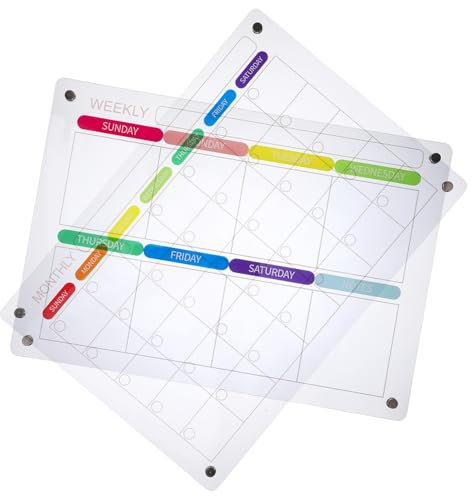 HAPINARY Kühlschrankmagnet Für Monatsplaner Magnetische Tafel Acrylmaterialien Tagesplanungstafel Trockenlöschplanertafel