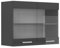 Vicco Küchenglashängeschrank R-Line, Glashängeschrank, Anthrazit Hochglanz, 80 cm