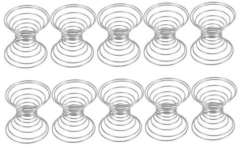 GLEAVI 10pcs Stainless Steel Spring Balls Kitchen Utensils for Protein Powder Shaker Cups Tea Stirring Balls