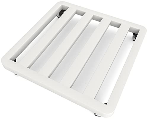 Chariot à plantes robuste avec roues d'une capacité de 150 kg - Chariot en métal pour intérieur et extérieur - Support roulant avec roulettes de frein pour grands pots de fleurs carrés