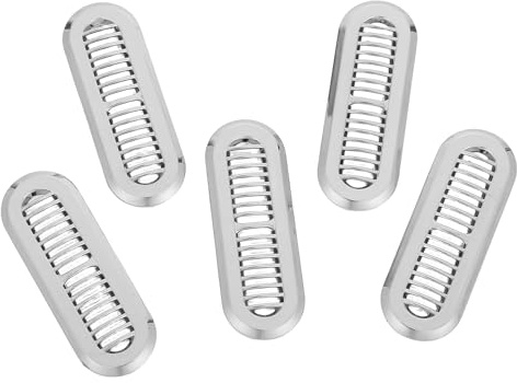 HOMSFOU Juego de 5 Tapas de Plástico Abs para Rebosadero de Lavabo, Diseño Largo y Ajustado Adecuado, Resistentes al Desgaste para Mantenimiento Diario en Lavabos Modernos