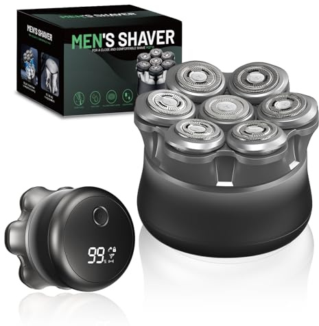 Afeitadora cabeza hombre, Maquina afeitar cabeza 7D para hombre magnético