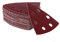 Delta-Schleifdreiecke mit Klett, 180 Blatt, 93 x 93 x 93 mm, 6 Löcher, je 30 x Korn 40-60-80-120-180-240, für Deltaschleifer & Multischleifer, Dreieckschleifer Schleifpapier, Staubabsaugung