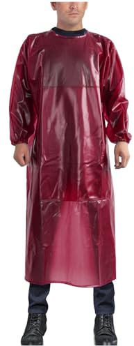 SUJAN Women's Chemical Long Sleeve Overalls Splash Suit, Burgundy L-XXL