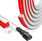 3M Halbrunder Kabelkanal Weiß Kabelschacht Selbstklebend Flexible PVC Kabelabdeckung, Mini Kabelkanal, kabelkanal weiß zum Kabelschutz, Kabel Verstecken für Drähte an der Wand Boden