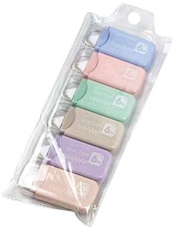 Rotolo Di Nastro Adesivo Doppia Faccia | 6 Pezzi Dispensatore Per Nastro Biadesivo | Corridore Per Dispensatore | Per Scrapbook Journaling Artigianato Scuola Sala Riunioni Ufficio Aula Incarto Foto Ca