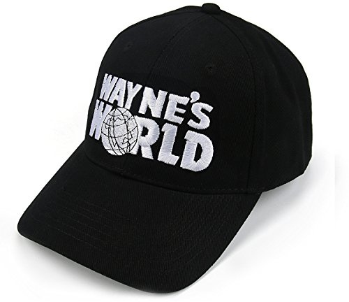 Nofonda Casquette de Baseball, Wayne's World Brodé, Unisexe Casquette Occasionnel pour Adulte - Noir