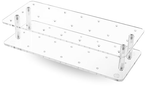 Goabroa Cake Pop-Ständer, 21 Löcher, klar, Acryl, Lollipop-Halter, Hochzeiten, Babypartys, Geburtstage, Jubiläen, Halloween, Süßigkeiten (21 Loch)