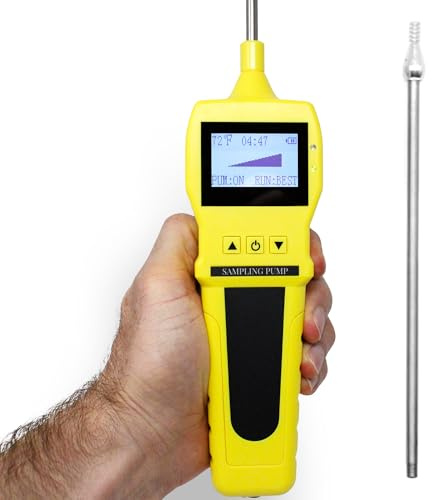 Gas Sampling Pump by Forensics | Stainless Steel Probe | Made for Gas Detectors & Meters | Flow Rate: 0.5LPM, 500cc/min | Strong ABS | USB Recharge |