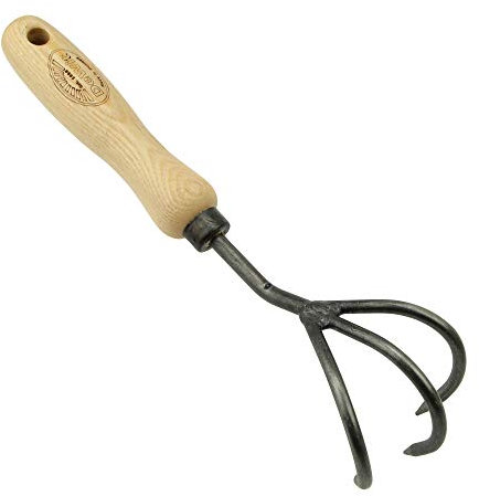 DeWit Blumenkralle 28 cm I Profi Grubber aus Borstahl mit 3 Zinken I Premium Garten-Zubehör zum Boden auflockern I Handgemachtes Garten-Tool in Bester Qualität I Garden Tools – Made in Holland