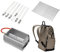 BRUZZ WILLI 50 mbar Gasgrill BRUZZ WILLI BW1.1 mit Edelstahl-Plancha und 6-teiligem Spießset, Rucksack mit Kühlfach, Brenner mit 3,5 kW, herausziehbare Fettauffangschale, einfacher Auf- und Abbau