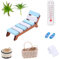 lohill Miniatur Deko Sauna Zubehör, Wellness Deko Zubehör, Mini Strandkorb Korb Hausschuhe Eimer Badetuch, Spa Sauna Wellness Gutschein, Wellness zubehör für DIY Dekoration