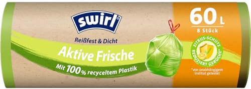 Swirl® Active Fresh Bin Liners 60 L Tear-Resistant & Tight Bin Bags & Bin Bag Stand