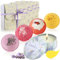 Wilhelm Sell® Juego de 5 Bombas de baño y Velas de Cera de Soja de: Set de Regalo de Bienestar para Mujeres y Hombres: Bombas de baño para Relajarse en San Valentín