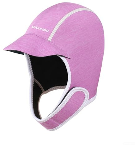 Gorra de neopreno ajustable para un ajuste cómodo durante las aventuras de buceo y surf (rosa)