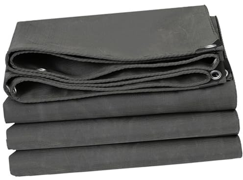 Heavy Duty Waterproof Canvas Tarp Ground Sheets Multi-Use Outdoor Camping Tent Garden Cover (Dark Gray,196.9 x 196.9)