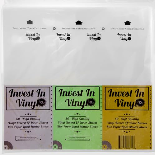 50 huvudomslag rispapper antistatisk LP inre ärmar vinylskivomslag ger din LP-samling det rätta skyddet – investera i vinyl, Retro