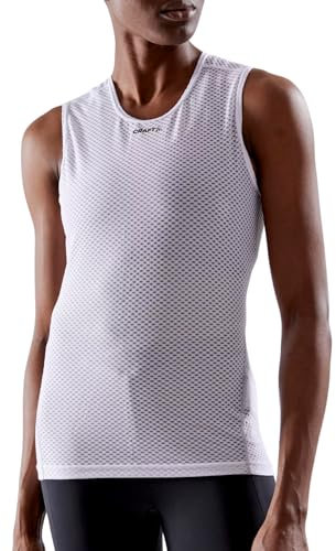 Craft Stay Cool Mesh Superlight | Sleeveless Top | Sport Unterhemd Ärmellos für Damen | Sporttop Damen (Gr. XS-XXL), Weiß